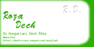 roza dech business card